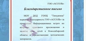 Межрегиональная общественная организация по защите прав женщин и детей Ассоль в Первомайском районе