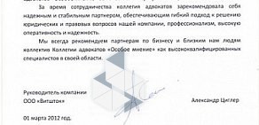 Коллегия адвокатов Особое мнение в Балашихе