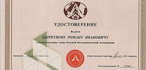 Остеопат Цыркунов Роман Иванович