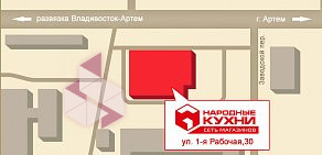 Сеть магазинов Народные кухни на улице Фрунзе в Артёме