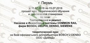 Сертифицированный центр по ремонту топливной дизельной аппаратуры Дизель Моторс