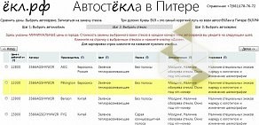 Онлайн-прайс автостёкол ЁКЛ.РФ на проспекте Народного Ополчения